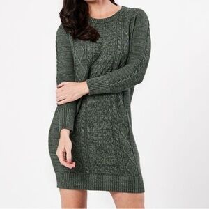 Cozy pact sweater dress. 100% cotton.